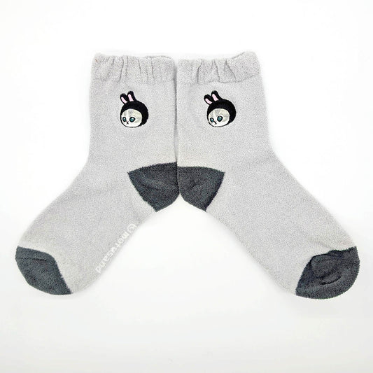 mofusand Velour Low Crew Socks (Rabbit Embroidery)