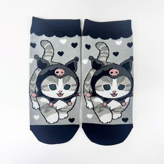 mofusand× Sanrio Characters Socks (Kuromi)
