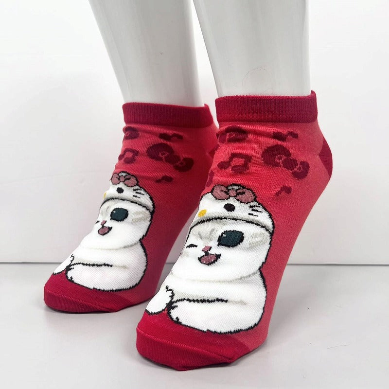 mofusand× Sanrio Characters Socks (Hello Kitty)