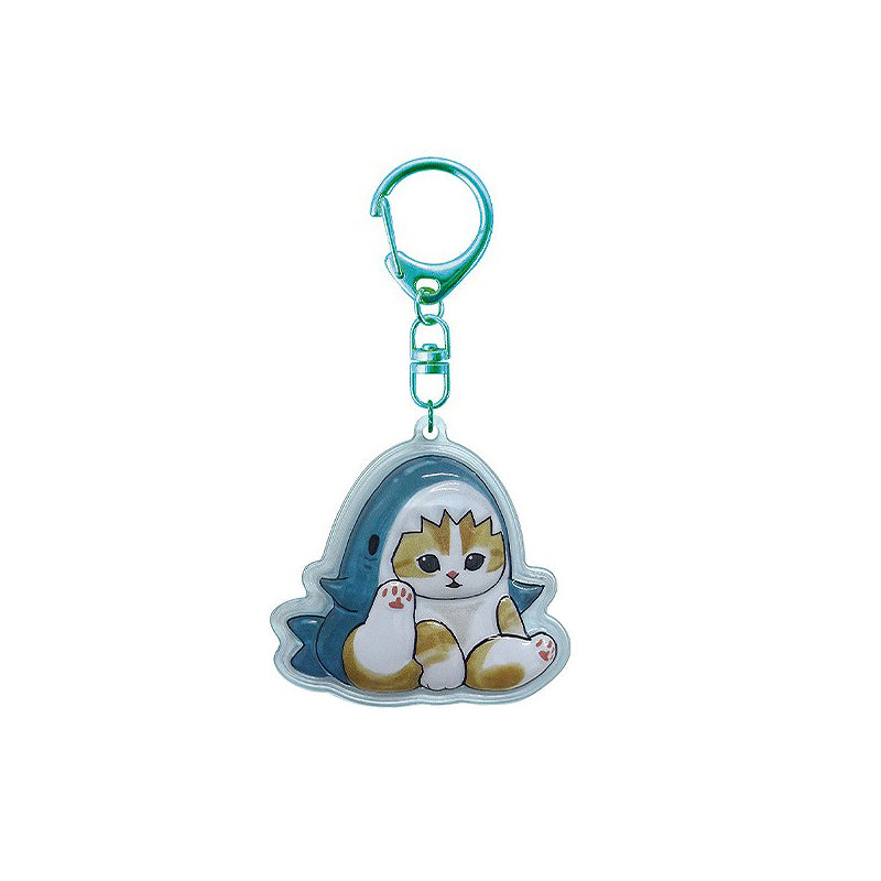 mofusand Plump key chain (shark / sitting)