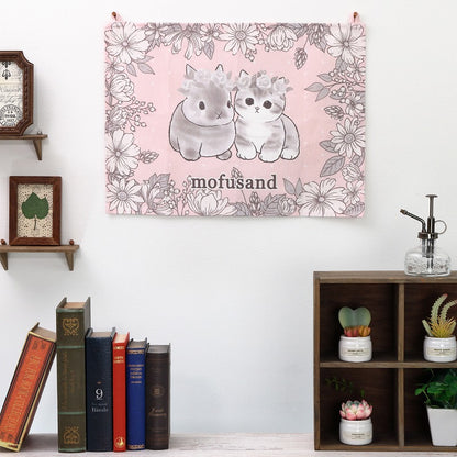 mofusand 布料海报M（兔仔猫)