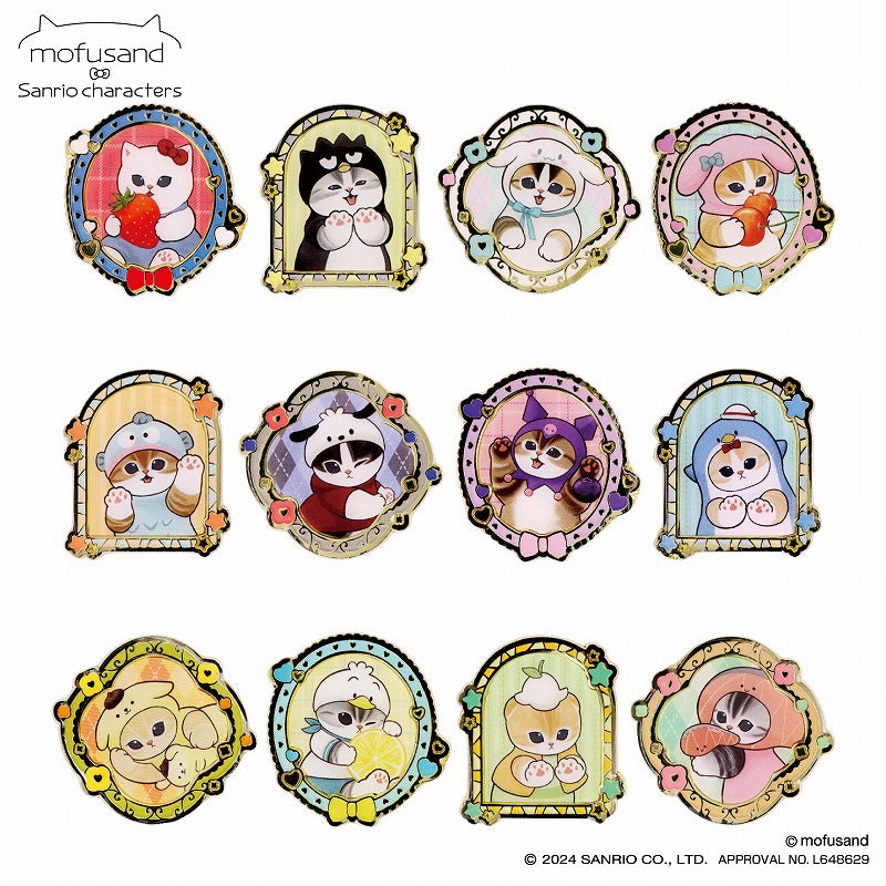 mofusand× Sanrio Characters Pins Collection 2 (12 types in total) 1BOX 12 pieces