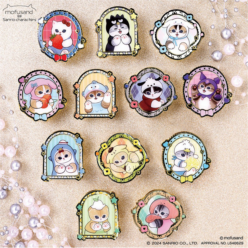 mofusand× Sanrio Characters Pins Collection 2 (12 types in total) 1BOX 12 pieces