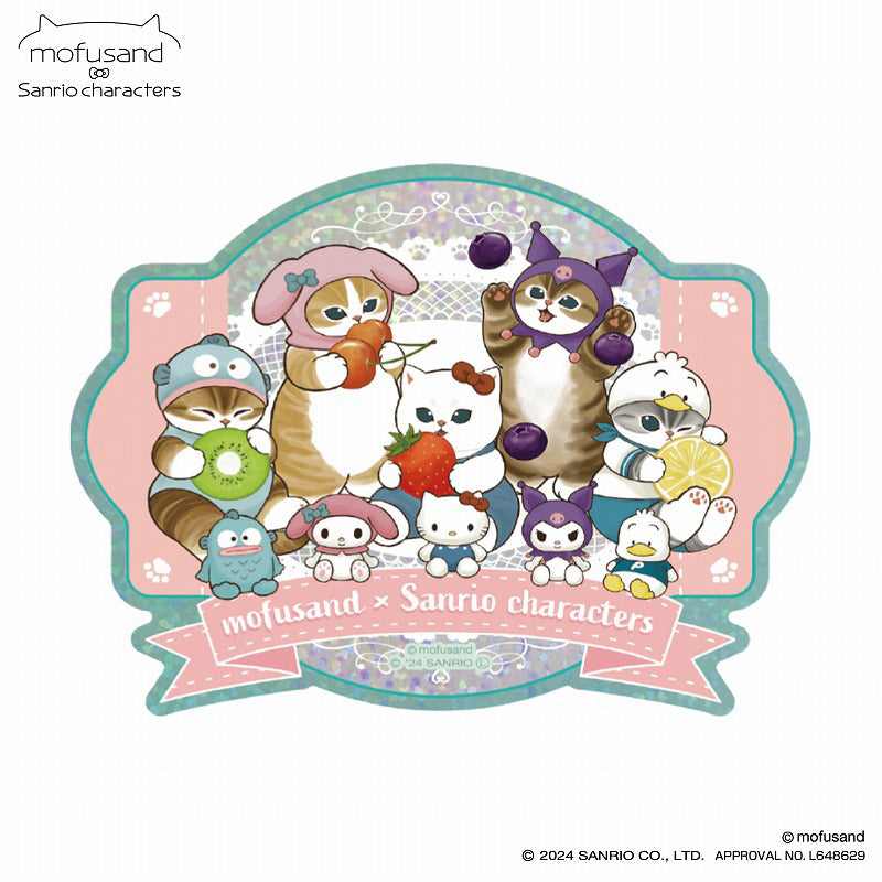 mofusand×三丽鸥 棱镜旅行贴纸b