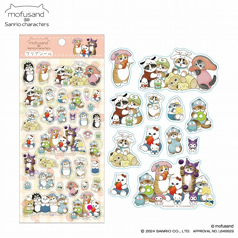 mofusand× Sanrio Characters Clear Seal A