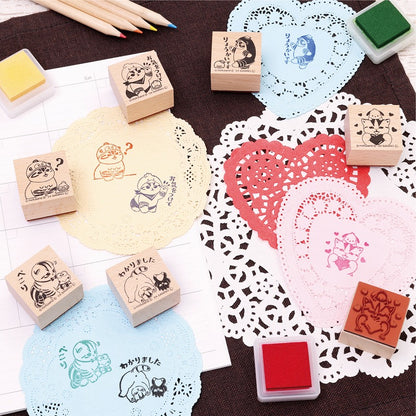 mofusand× Sanrio Characters Wooden Stamp E