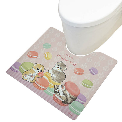 mofusand PVC Toilet Mat (Macaron Meow)