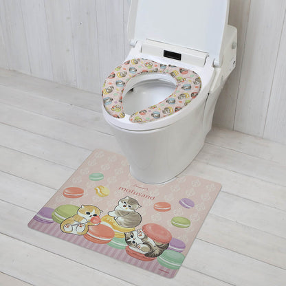 mofusand PVC Toilet Mat (Macaron Meow)