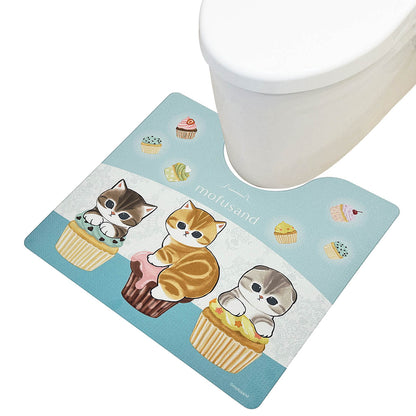 mofusand PVC Toilet Mat (Cupcake Meow)