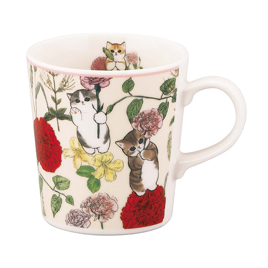 mofusand×日比谷花壇 マグ(ベージュ)