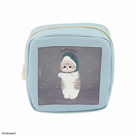 mofusand Box pouch mesh (shark Nyan)