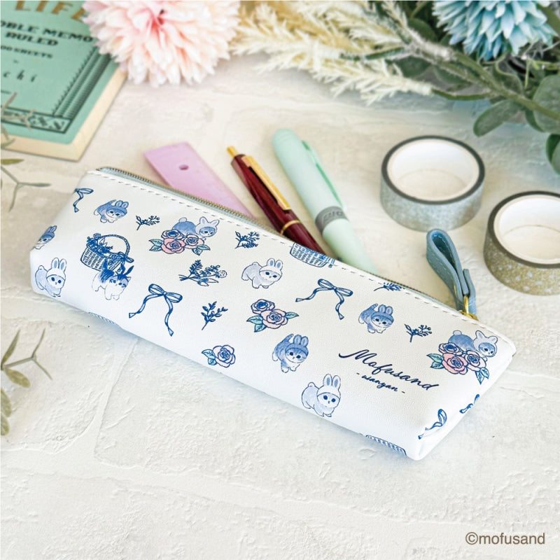 mofusand mofumofu存储苗条的笔袋（蓝色）