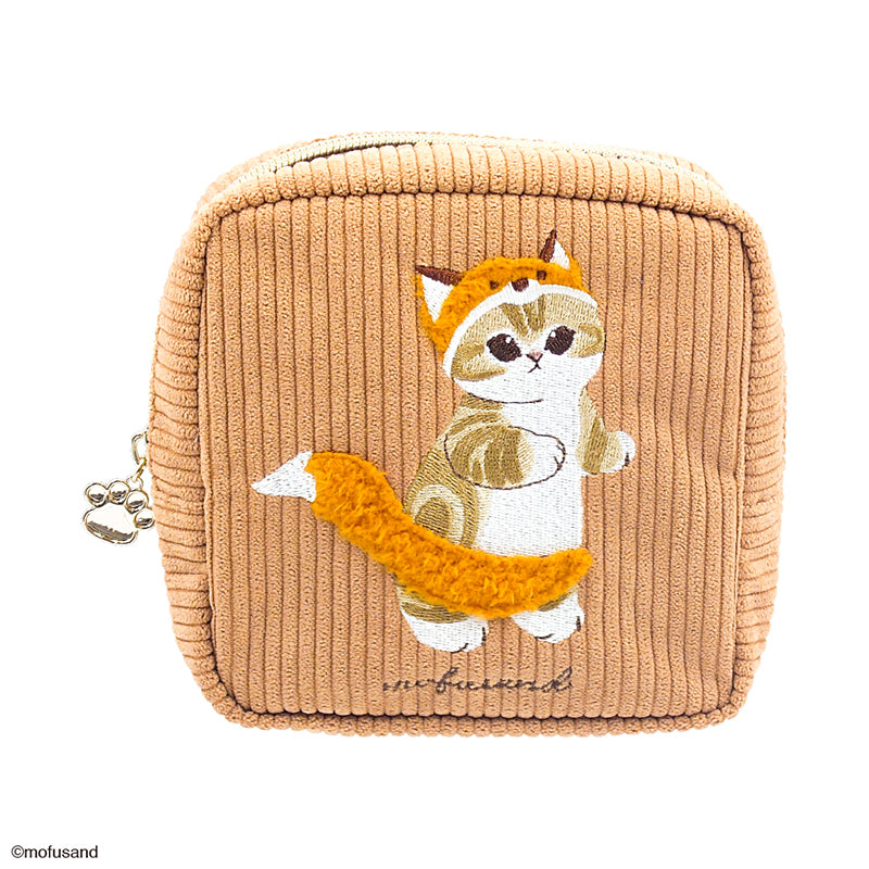 もふもふこさん専用 mofusand ボックスポーチ 刺繍ボア(きつね) | mofusandもふもふ