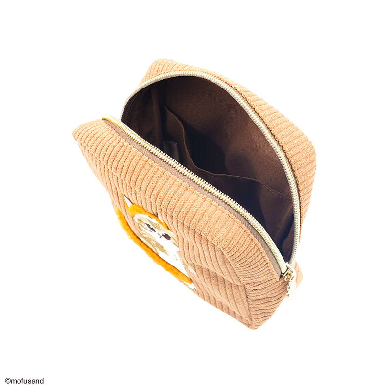 mofusand ボックスポーチ 刺繍ボア(きつね)