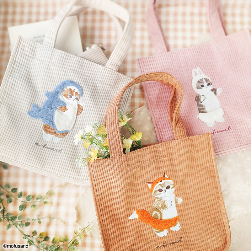 mofusand ミニトート 刺繍ボア(きつね)