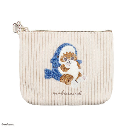 mofusand ティッシュポーチ 刺繍ボア(さめ)