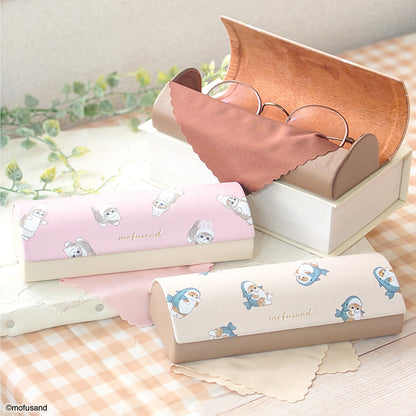 mofusand メガネケース 刺繍ボア(うさぎ)