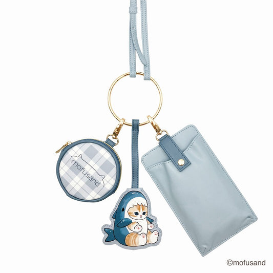 mofusand 3 consecutive shoulder pouch (shark Nyan)