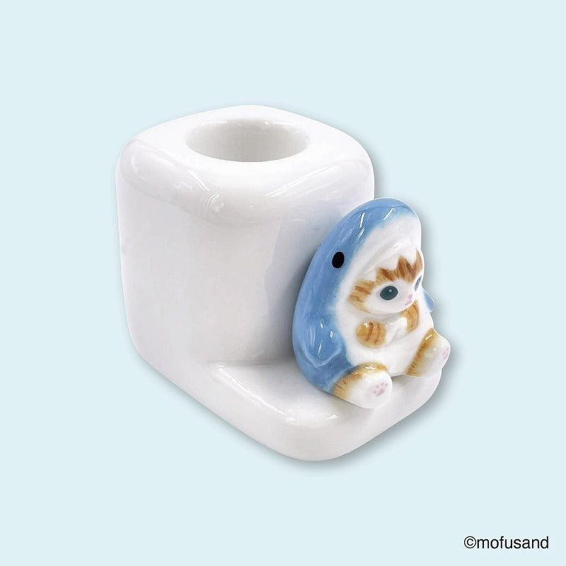 mofusand Toothbrush stand with figure (shark Nyan)