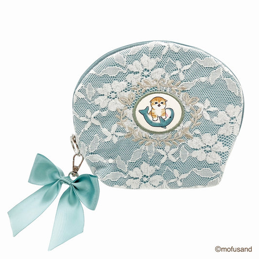 mofusand Shel pouch lace x embroidery BL