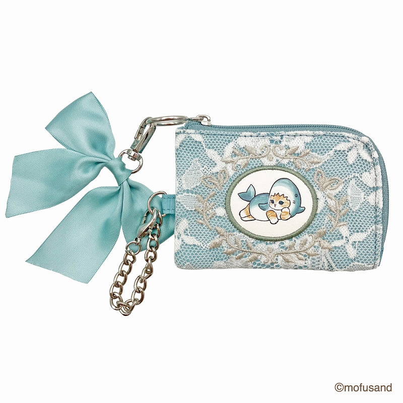 mofusand Pass & coin pouch lace x embroidery BL