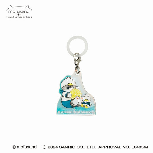 mofusand× Sanrio Characters Hologram Musashi Charm (Ducky Peckle)