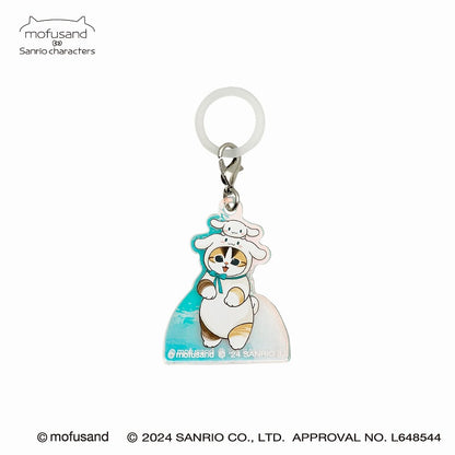 mofusand× Sanrio Characters Hologram Musashi Charm (Cinnamolol)