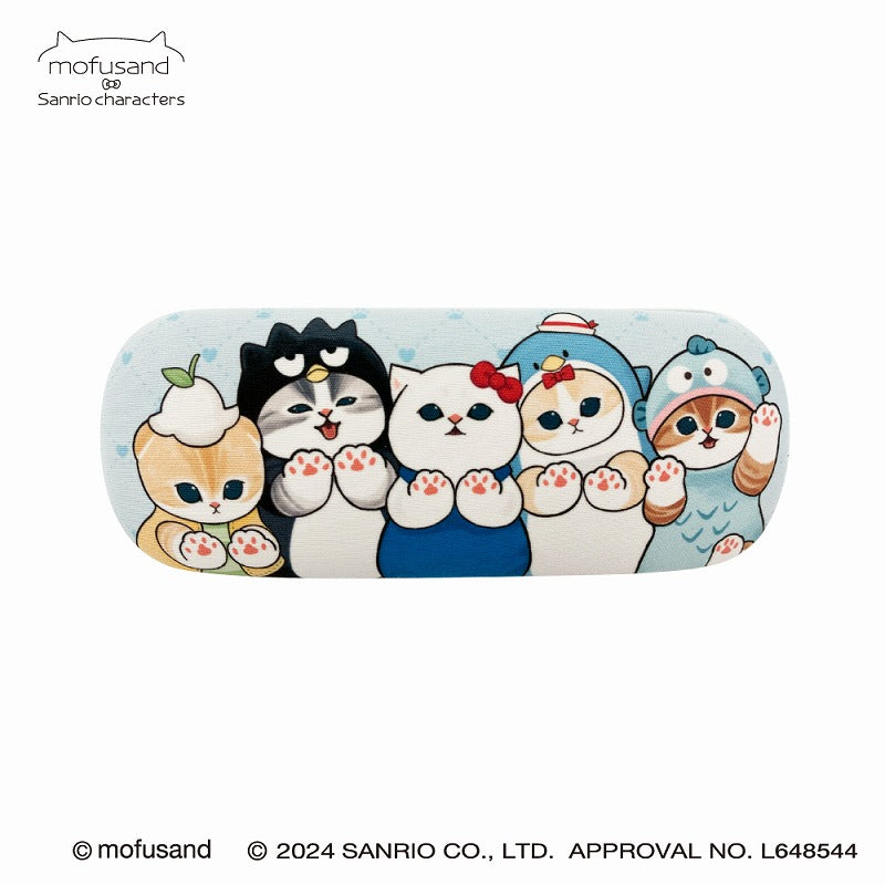 新品　モフサンド×サンリオキャラクターズ メガネケース　フロス付き　ブルー mofusand×サンリオキャラクターズ メガネケース(イエロー) | mofusand