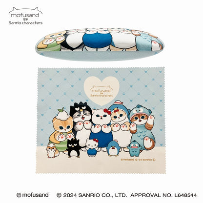 mofusand×サンリオキャラクターズ メガネケース(ブルー)