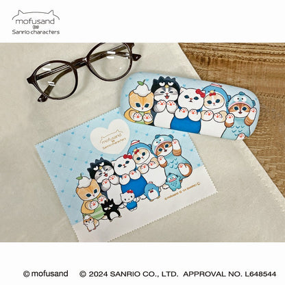 mofusand×サンリオキャラクターズ メガネケース(ブルー)