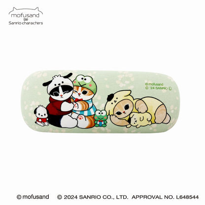 mofusand× Sanrio Characters Glasses Case (Yellow)