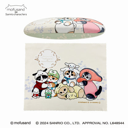 mofusand× Sanrio Characters Glasses Case (Yellow)