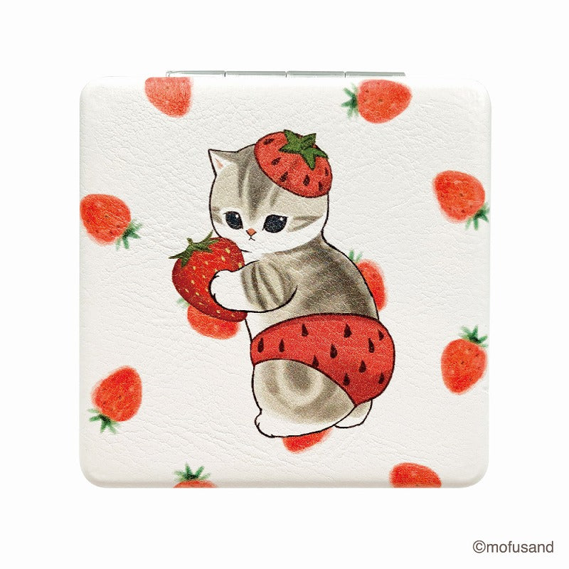 mofusand Square mirror (strawberry)