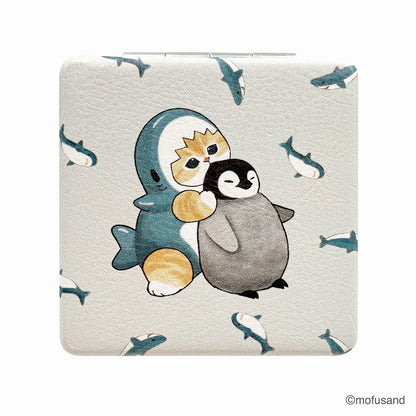 mofusand スクエアミラー(サメとペンギン)