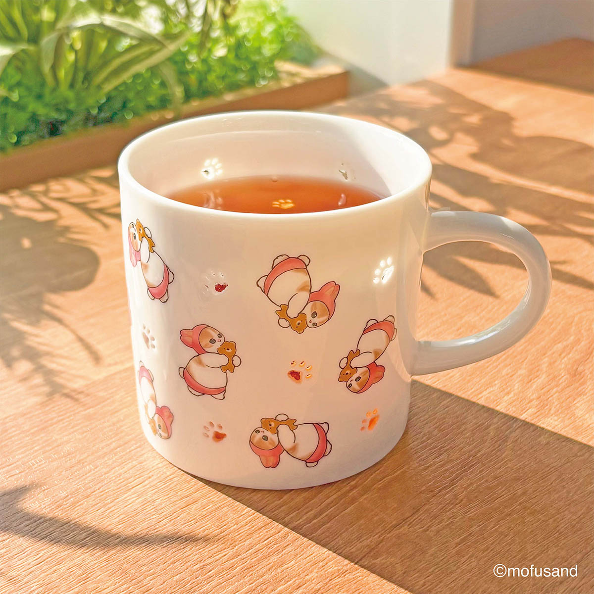 mofusand Translucent Mug (Rabbit Meow)