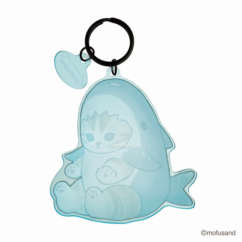 mofusand Mat dyed key chain (Shark Cat)