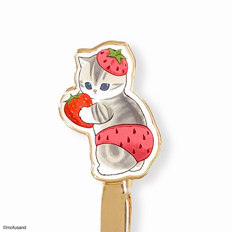 mofusand Clip key charm (strawberry)