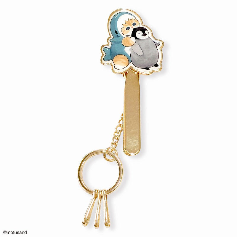 mofusand Clip key charm (sharks and penguins)