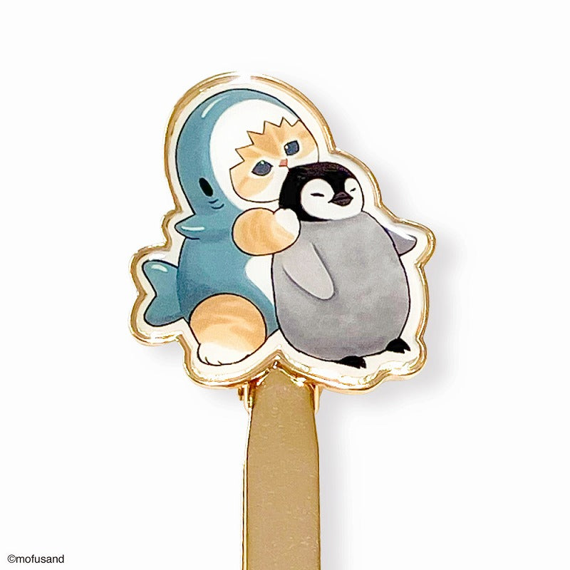 mofusand Clip key charm (sharks and penguins)