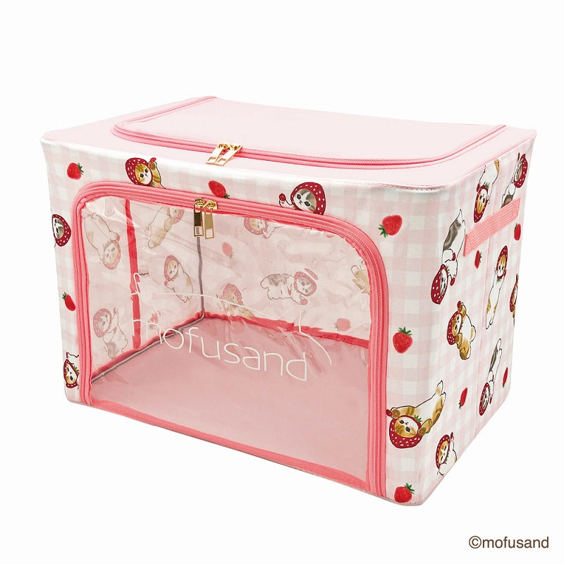 mofusand Folding storage BOX large (strawberry Nyan)