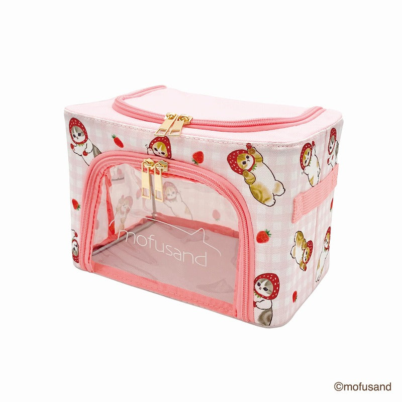 mofusand Folding storage BOX small (strawberry Nyan)