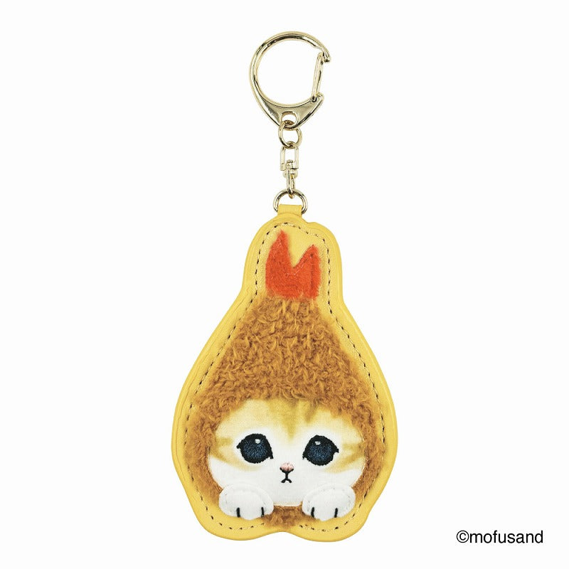 mofusand Fluffy moko emblem key chain (Shrimp Meow)