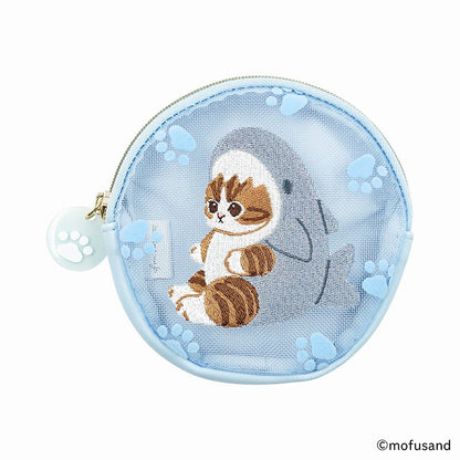 mofusand 원 동전 케이스 플록 (Circle Coin Case Flocky) (상어냥)