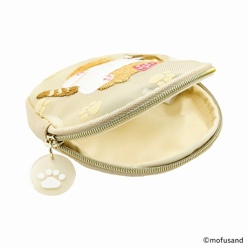 mofusand Circle Coin Case Case Flocky（Nyanko Sweets）