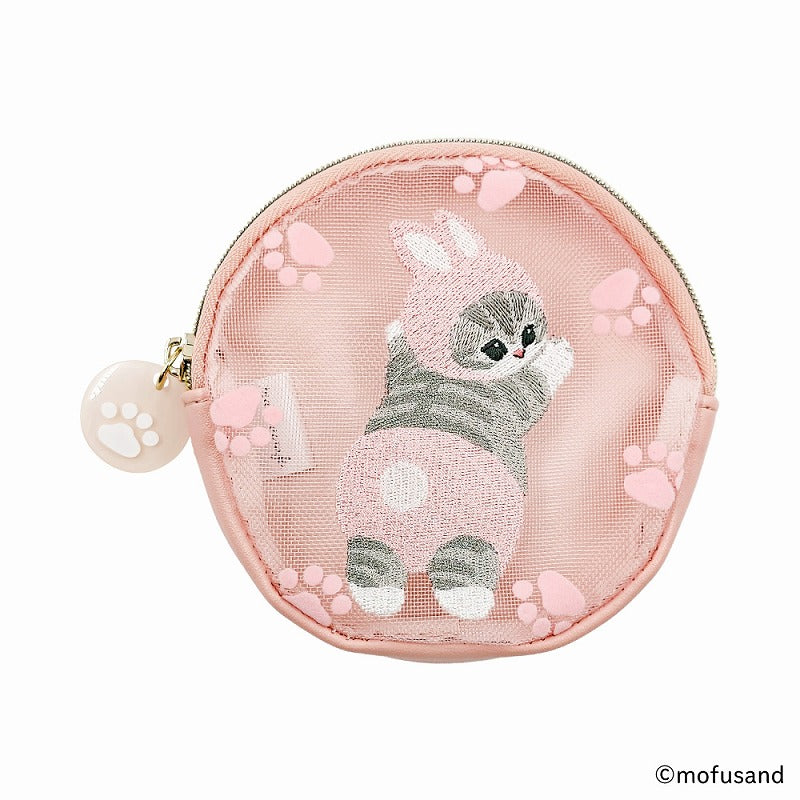 mofusand Circle coin case flocky (Rabbit Meow)