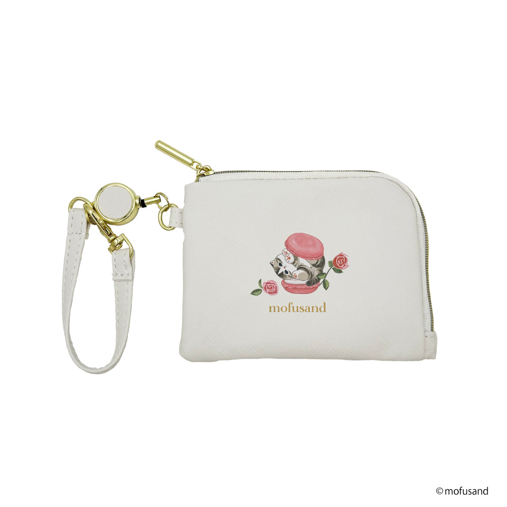 mofusand Coin case with pass (sweets blossom ivory)