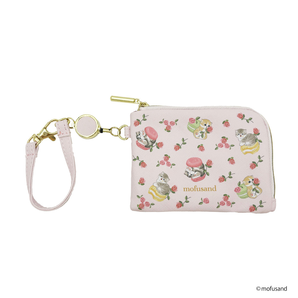 mofusand Coin case with pass (sweets blossom pink)