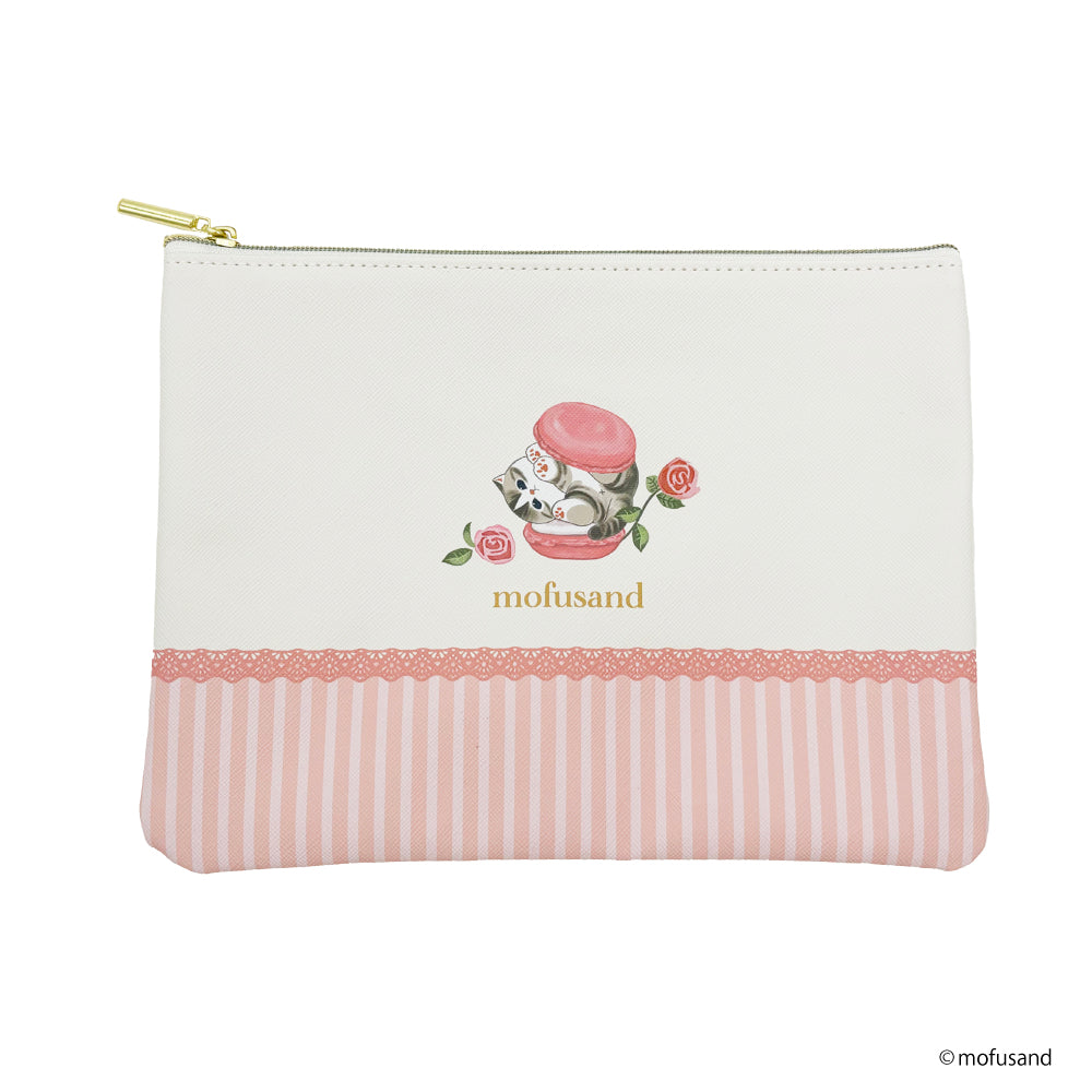 mofusand Flat pouch (sweets blossom ivory)