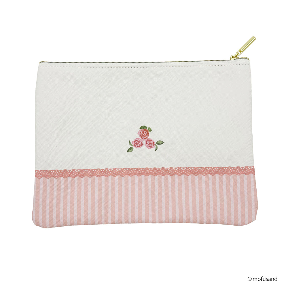 mofusand Flat pouch (sweets blossom ivory)