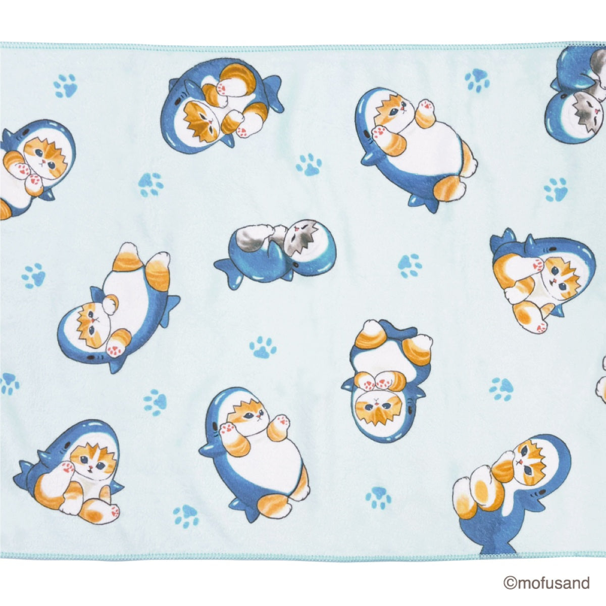 mofusand Quick-Dry Face Towel (Shark Meow)